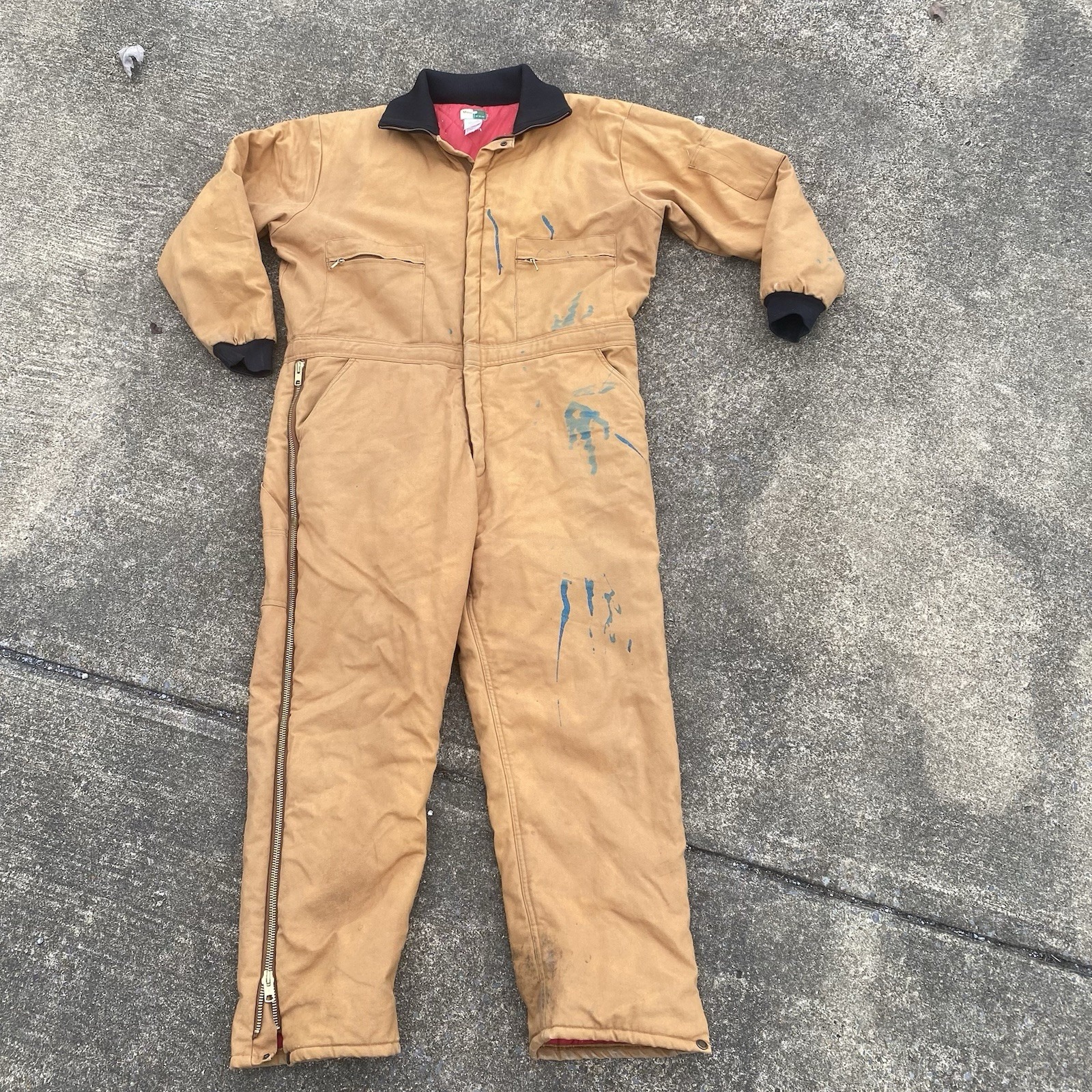 Vintage Wear Guard Coveralls Mens Xl Tan Quilted Insulated Duck Workwear Paint